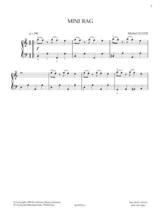 Original Piano Jazz - Michel LE COZ - Partition - Piano