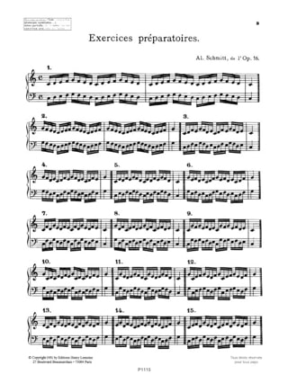 Exercices Préparatoires - Aloys Schmitt - Partition - Piano