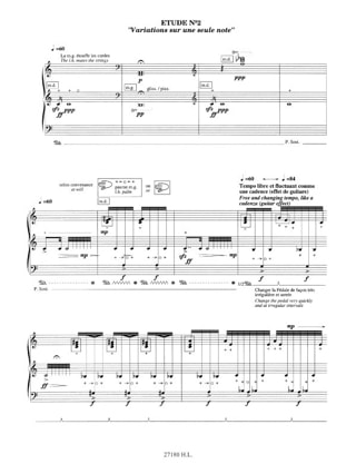 4 Etudes - Michael Levinas - Partition - Piano