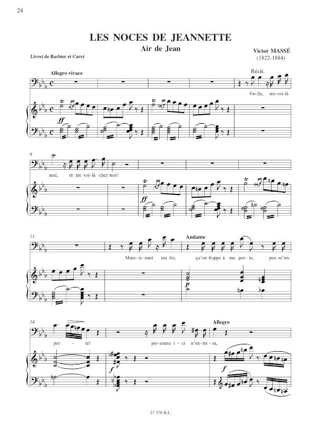 Airs d'opérettes - Baryton - Partition - Opéras