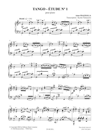 Tango-Etudes - Astor Piazzolla - Partition - Piano