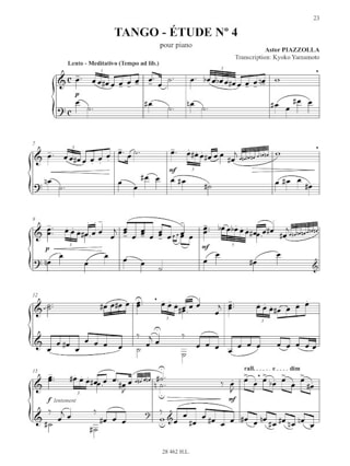 Tango-Etudes - Astor Piazzolla - Partition - Piano