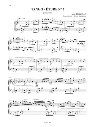 Tango-Etudes - Astor Piazzolla - Partition - Piano