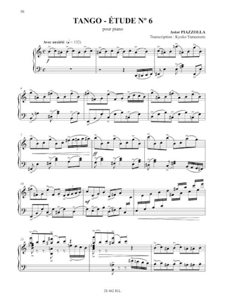 Tango-Etudes - Astor Piazzolla - Partition - Piano