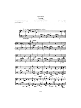 Célèbre Canon pour Piano - PACHELBEL - Partition - Piano