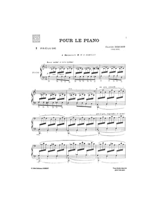 Pour le piano - DEBUSSY - Partition - Piano
