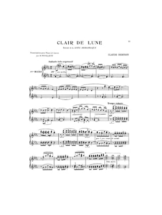 Suite Bergamasque. 4 Mains - DEBUSSY - Partition - Piano