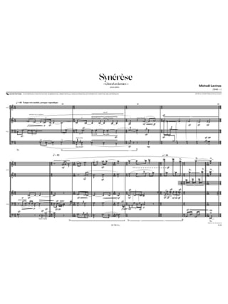 Synérèse - Michael Levinas - Partition - Piano