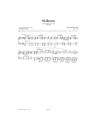 Transcriptions - BACH - Partition - Piano