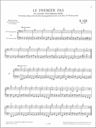 Le premier pas... - Violoncelle - Sebastian Lee - Partition