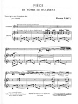 Pièce en Forme de Habanera - RAVEL - Partition - Saxophone