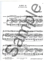 Aria - Clarinette en La et Piano - IBERT - Partition - Clarinette