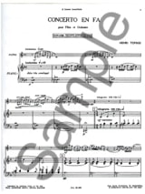 Concerto en Fa - TOMASI - Partition - Flûte traversière