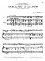 Sarabande et Allegro - Gabriel Grovlez - Partition - Hautbois
