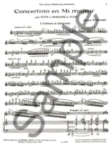 Concertino en mi majeur - Flûte piano - TOMASI - Partition