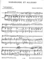 Sarabande et Allegro - Clarinette - Gabriel Grovlez - Partition