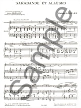 Sarabande et Allegro - Clarinette - Gabriel Grovlez - Partition