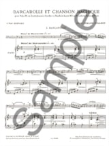 Barcarolle et Chanson Bachique - Jules Semler-Collery - Partition