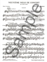 Solo de Concert n° 9 - Raymond Gallois-Montbrun - Partition - Violon