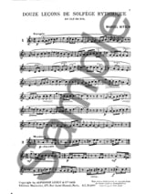 12 Lecons Solfege Rythmique - Marcel Bitsch