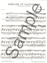 Prélude et Saltarelle - Robert Planel - Partition - Saxophone