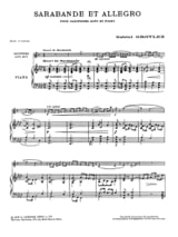 Sarabande et Allegro - Gabriel Grovlez - Partition - Saxophone