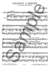 Chanson à Bercer - Eugène Bozza - Partition - Saxophone