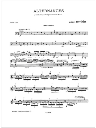 Alternances - Jacques Castérède - Partition - Multi Percussions