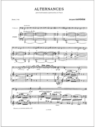 Alternances - Jacques Castérède - Partition - Multi Percussions