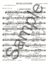 Evocations - TOMASI - Partition - Saxophone