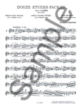 12 Etudes faciles - Flûte - Fernand Caratgé - Partition