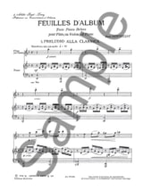 Feuilles d'album - René Berthelot - Partition - Flûte traversière