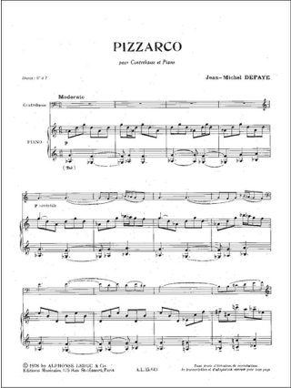 Pizzarco - Jean-Michel Defaye - Partition - Contrebasse