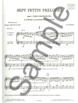 7 Petits Préludes - BACH - Partition - Ensemble de percussions