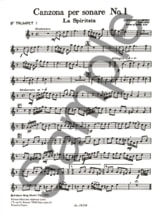 Canzona Per Sonare N° 1 - La spiritata - GABRIELI - Partition
