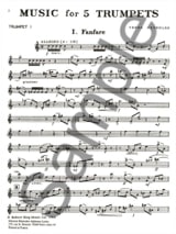Music for 5 Trumpets - Verne Reynolds - Partition - Trompette