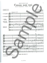 Canzon Noni Toni - GABRIELI - Partition - Ensemble de cuivres