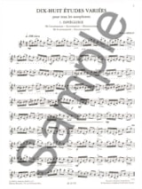 18 Etudes Variées - Michel Mériot - Partition - Saxophone