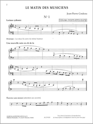 Le Matin des Musiciens - P1 Cahier B - Jean-Pierre Couleau