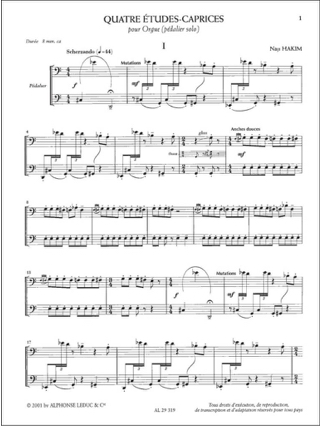 4 Etudes-Caprices - Naji Hakim - Partition - Orgue