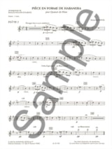 Pièce En Forme De Habanera - 4 Flûtes - RAVEL - Partition