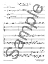 Invention - Flûte orgue - Jehan Alain - Partition - Flûte traversière