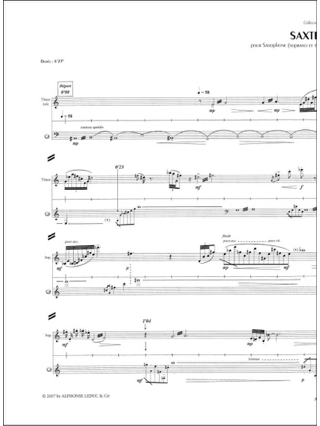 Saxtractor - Jean-Claude Risset - Partition - Saxophone