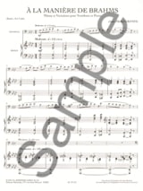 A la Manière de Brahms - Jean-Michel Defaye - Partition - Trombone