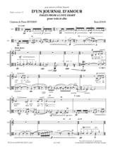 D' un journal d'amour - Betsy Jolas - Partition - Alto