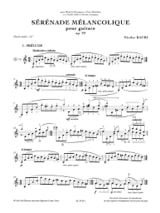 Sérénade Mélancolique - Guitare - Nicolas Bacri - Partition - Guitare