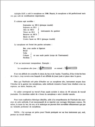 Jouez du Saxophone Volume 1 - Serge Bichon - Partition - Saxophone