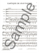 Cantique de Jean Racine - Choeur - FAURÉ - Partition - Chœur