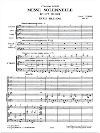 Messe Solennelle en Ut dièse Mineur - VIERNE - Partition - Chœur