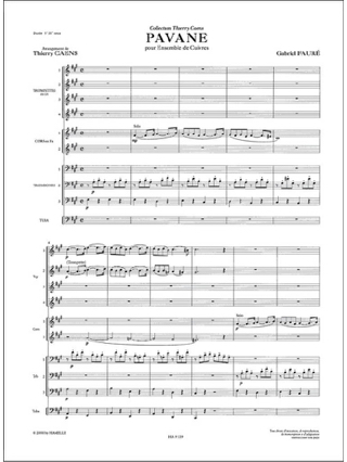 Pavane Opus 50 - FAURÉ - Partition - Ensemble de cuivres